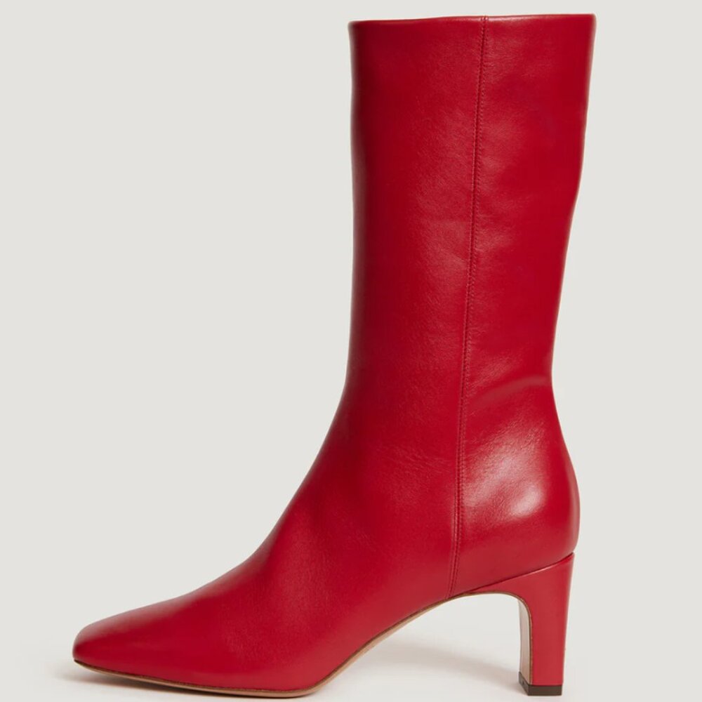 Rouje Elsa Cuir Rouge Red Leather Ankle Boots EU 40 NWT RARE SOLD OUT